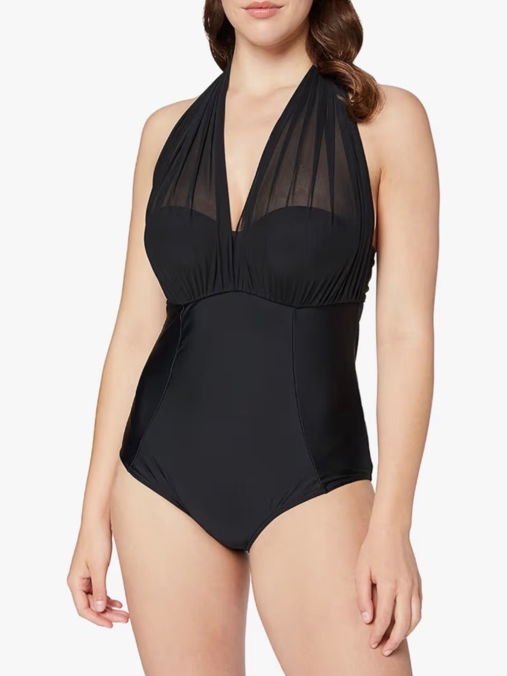Curvy‎ Kate Women's Wrapsody Bandeau Swimsuit in Black one piece ultra versatile